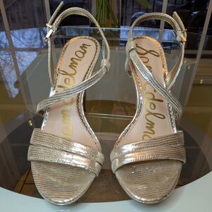 Sam Edelman Metallic Strappy Heels